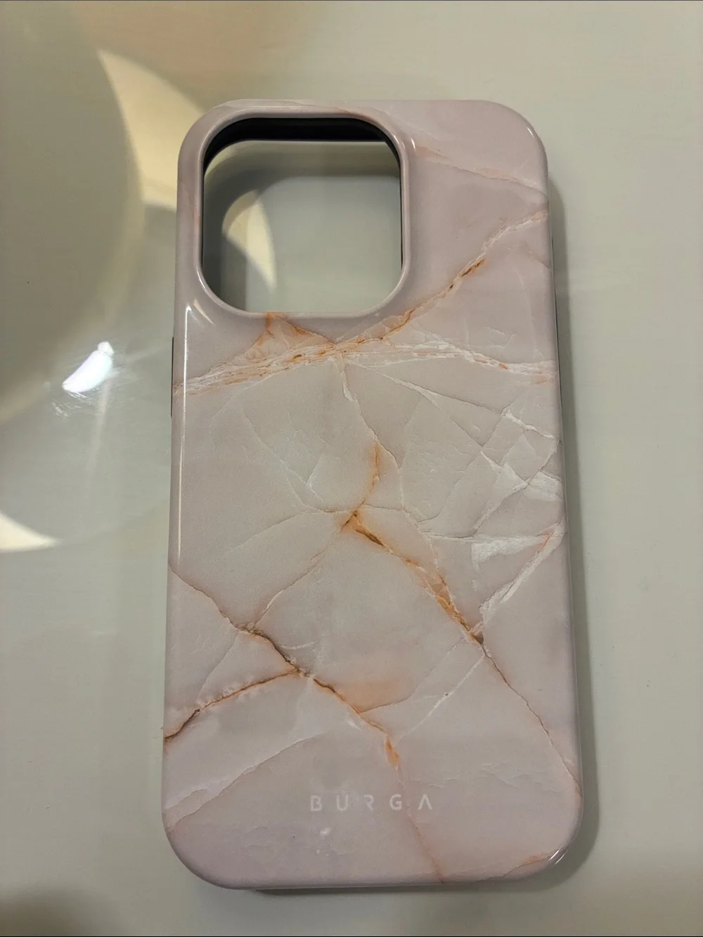 BURGA White Marble Phone Case - Sleek Protective Cover